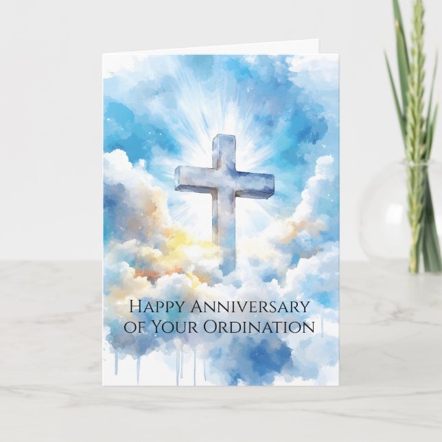 Catholic Priest Anniversary Ordination 50 Years Card (Front)