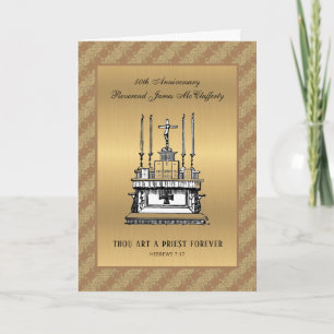 Catholic Priest Anniversary Ordination Elegant Car Card