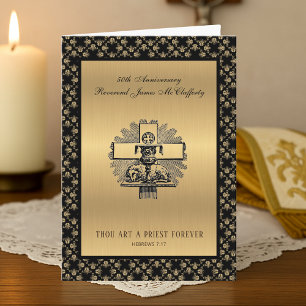 Catholic Priest Anniversary Ordination Elegant Car Card