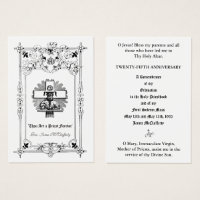 CATHOLIC PRIEST ANNIVERSARY ORDINATION HOLY CARDS