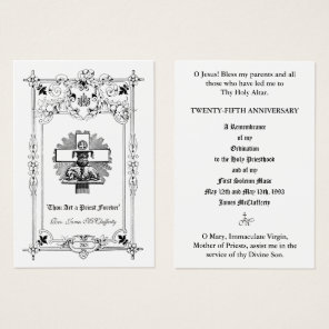 CATHOLIC PRIEST ANNIVERSARY ORDINATION HOLY CARDS