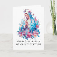Catholic Priest Anniversary Ordination Virgin Mary