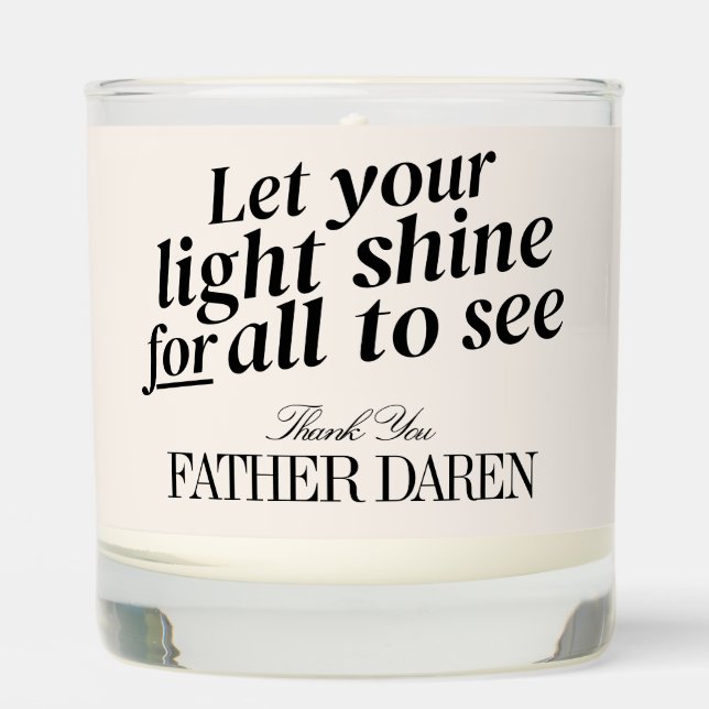 Catholic Priest Appreciation  Scented Candle (Front)