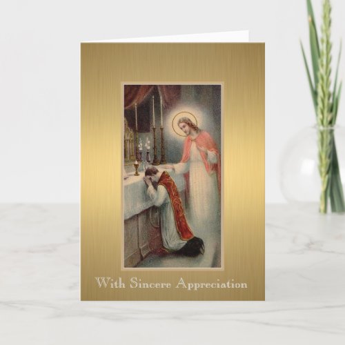 Catholic Priest at the Altar Thank You Card