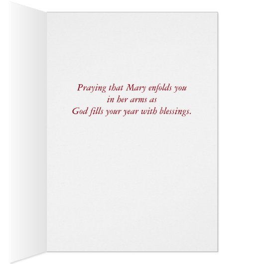 Catholic Priest Birthday Blessings Mary with Jesus (Inside (Right))