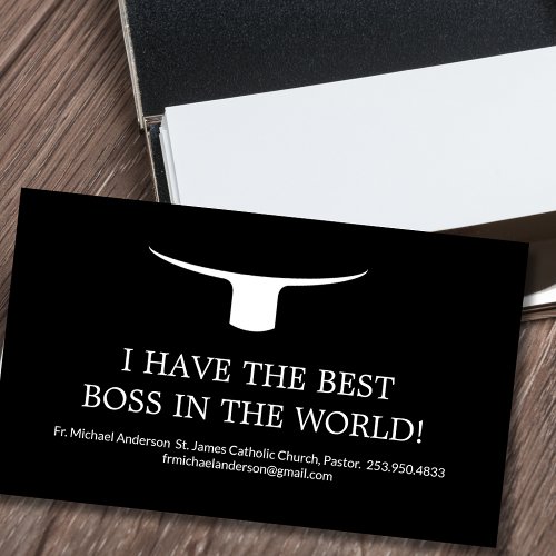 Catholic Priest Black Clergy Collar Religious Business Card