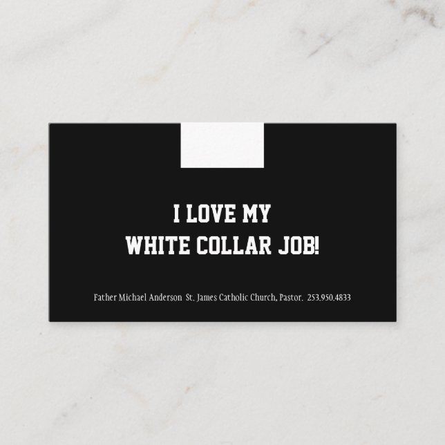 Catholic Priest Black Clergy Collar Religious Business Card (Front)