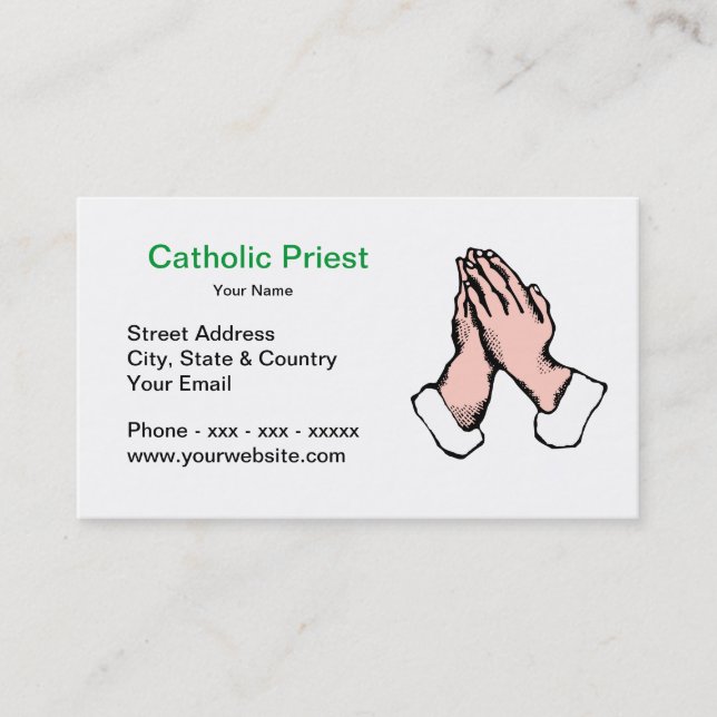 Catholic Priest Busness Card (Front)
