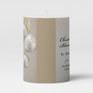 Catholic Priest Christmas Elegant Hanging Ornament Pillar Candle