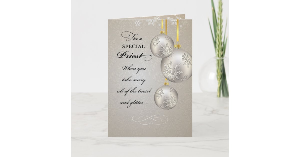 Catholic Priest Christmas, Elegant Holiday Card | Zazzle.com