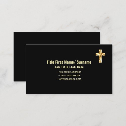 Catholic Priest Church Contact Clergy Faith  Business Card
