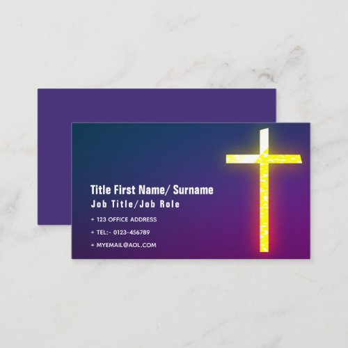 Catholic Priest Clergy Church Contact Business Card