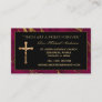 Catholic Priest Crucifix Marble Scripture Quote Business Card