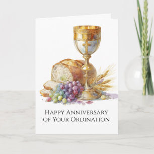 Catholic Priest Deacon Anniversary Ordination  Card