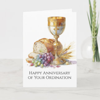 Catholic Priest Deacon Anniversary Ordination Card