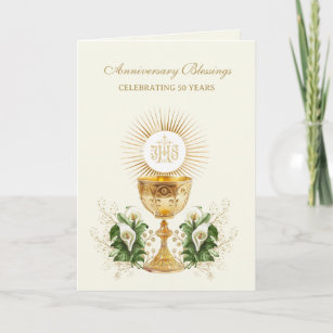 Catholic Priest Deacon Ordination Anniversary Card
