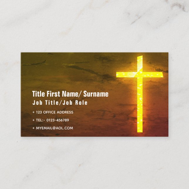 Catholic Priest Faith Church Contact Business Card (Front)