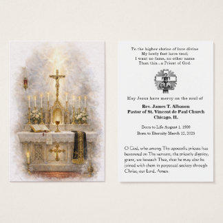 Catholic Priest Funeral Memorial Prayer