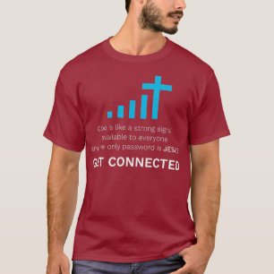 Catholic Priest Funny Gift Get Connected Cross T-Shirt