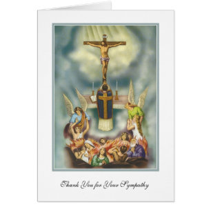 Catholic Priest Offering Mass Condolence Thank You Cards