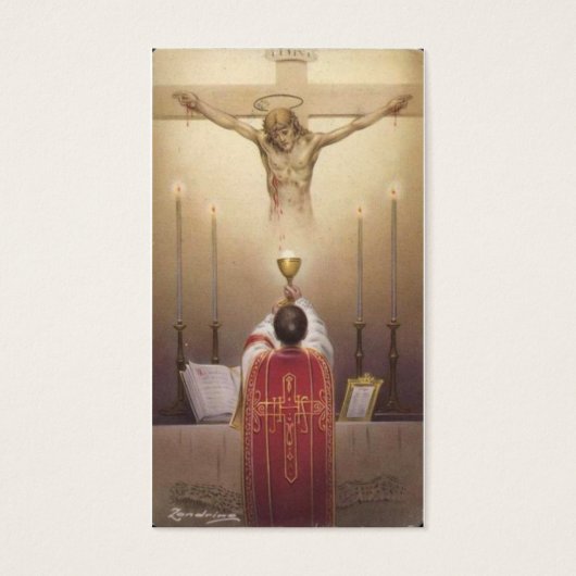CATHOLIC PRIEST ORDINATION ANIVERSARY PRAYER CARD (Front)
