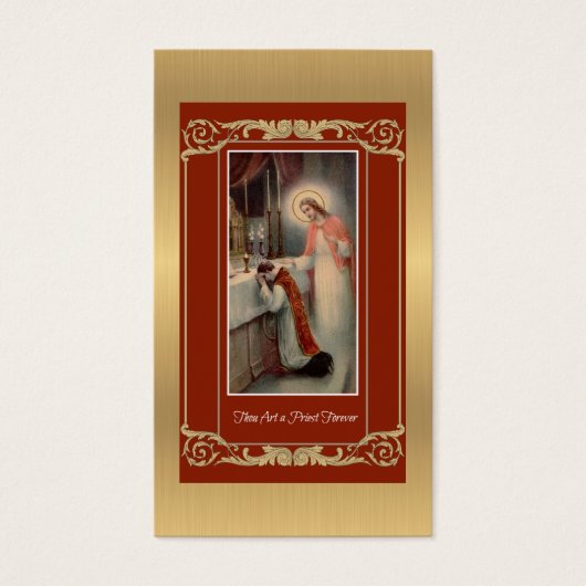 CATHOLIC PRIEST ORDINATION ANIVERSARY PRAYER CARD (Front)