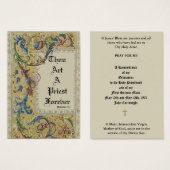 CATHOLIC PRIEST ORDINATION ANNIVERSARY HOLY CARDS (Front & Back)