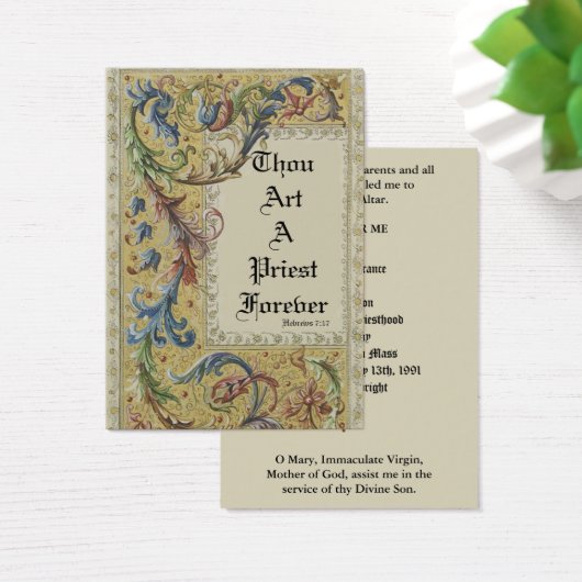 CATHOLIC PRIEST ORDINATION ANNIVERSARY HOLY CARDS (Desk)