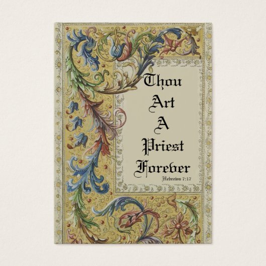 CATHOLIC PRIEST ORDINATION ANNIVERSARY HOLY CARDS (Front)