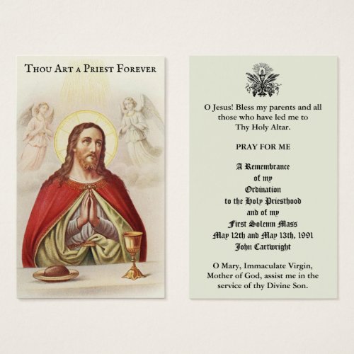 CATHOLIC PRIEST ORDINATION  ANNIVERSARY HOLY CARDS