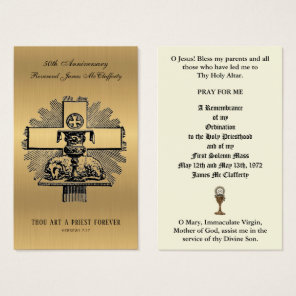CATHOLIC PRIEST ORDINATION  ANNIVERSARY HOLY CARDS