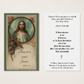 CATHOLIC PRIEST ORDINATION ANNIVERSARY HOLY CARDS (Front & Back)