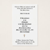 CATHOLIC PRIEST ORDINATION ANNIVERSARY HOLY CARDS (Back)