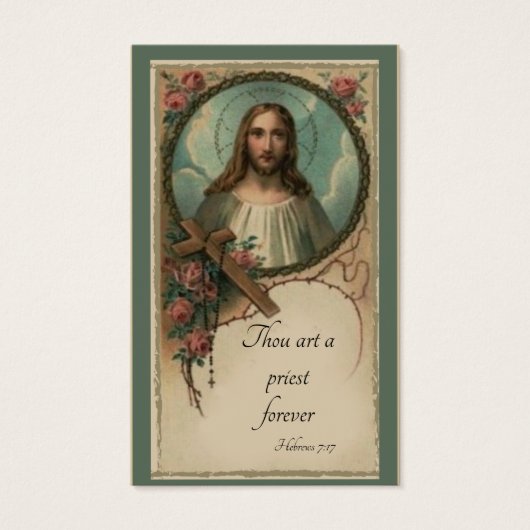 CATHOLIC PRIEST ORDINATION ANNIVERSARY HOLY CARDS (Front)