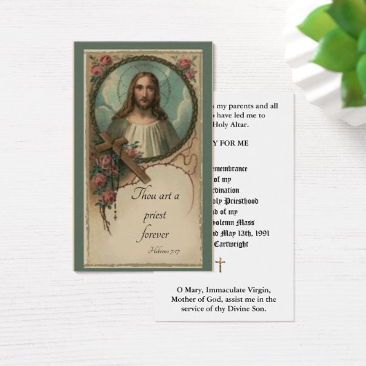 CATHOLIC PRIEST ORDINATION ANNIVERSARY HOLY CARDS (Desk)