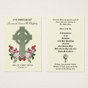 CATHOLIC PRIEST ORDINATION  ANNIVERSARY HOLY CARDS