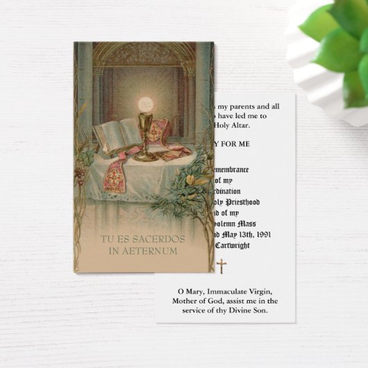 CATHOLIC PRIEST ORDINATION ANNIVERSARY HOLY CARDS (Desk)