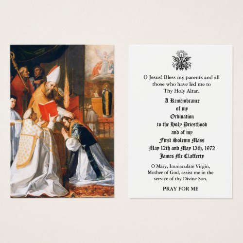 CATHOLIC PRIEST ORDINATION  ANNIVERSARY HOLY CARDS