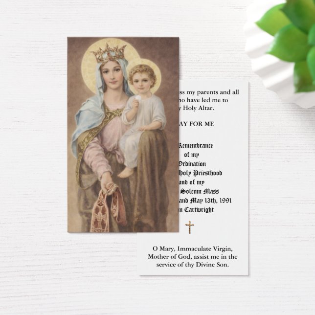 CATHOLIC PRIEST ORDINATION  ANNIVERSARY HOLY CARDS (Desk)