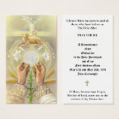 CATHOLIC PRIEST ORDINATION ANNIVERSARY HOLY CARDS (Front & Back)