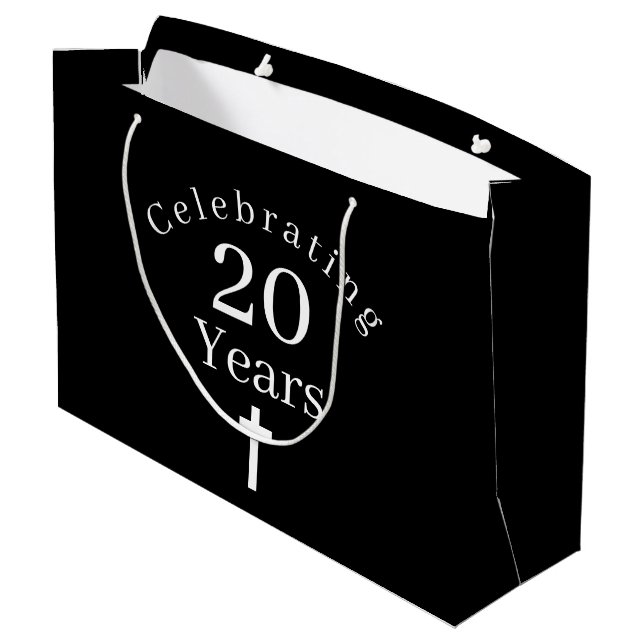 Catholic Priest Ordination Anniversary  Large Gift Bag (Back Angled)