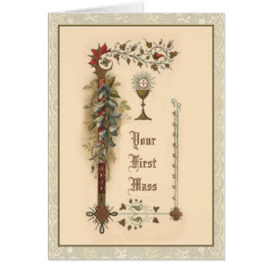 Catholic Priest Ordination First Mass Religious Cards