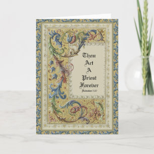CATHOLIC PRIEST ORDINATION FIRST MASS SCRIPTURE CARD