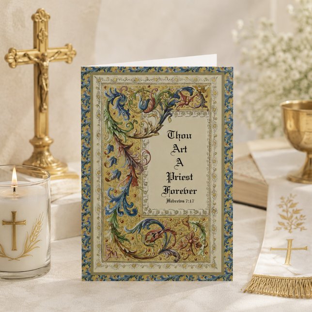 CATHOLIC PRIEST ORDINATION FIRST MASS SCRIPTURE CARD (Creator Uploaded)