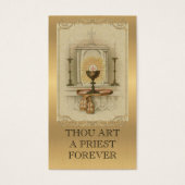 CATHOLIC PRIEST ORDINATION GOLDEN PRAYER CARD (Front)