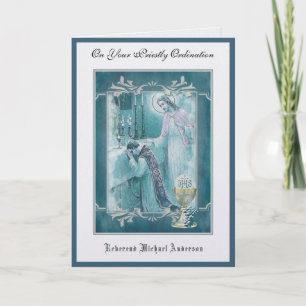 Catholic Priest Ordination Religious Jesus  Card