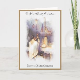 Catholic Priest Ordination Religious Jesus  Card