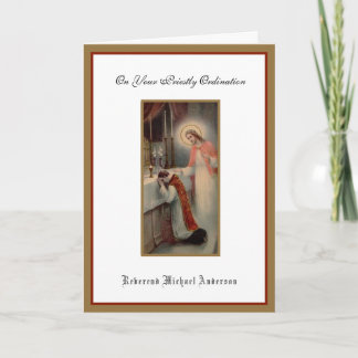 Catholic Priest Ordination Religious Jesus Card