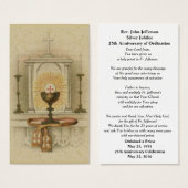 CATHOLIC PRIEST ORDINATION TABERNACLE PRAYER CARD (Front & Back)