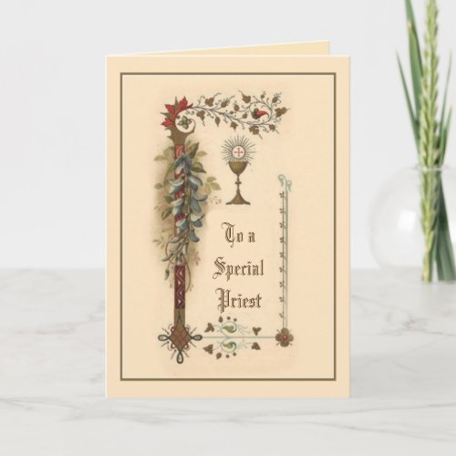 Catholic Priest Pastor Traditional All Occasion Card